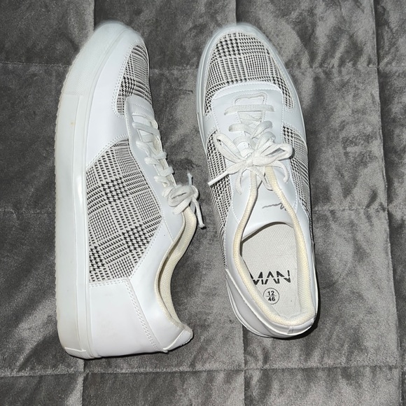 Boohoo Shoes Boohooman Whiteblack Checkered Boat Shoe Poshmark